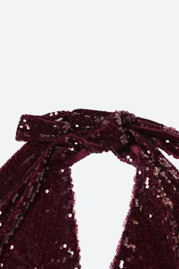 Sequined Backless Mini Dress