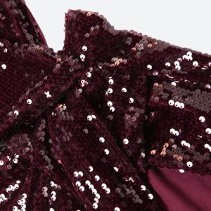 Sequined Backless Mini Dress