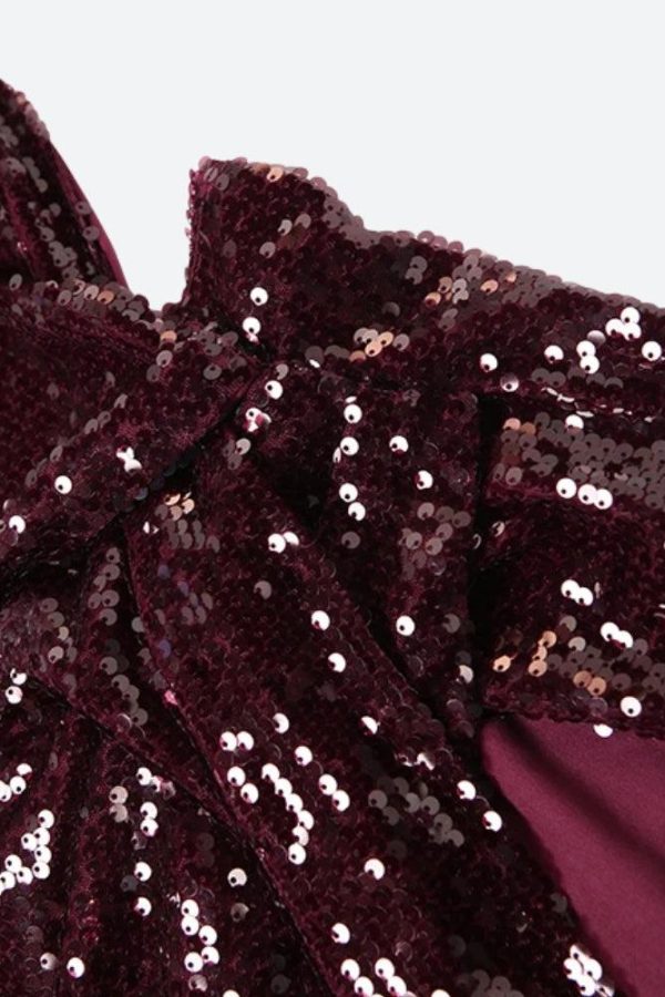 Sequined Backless Mini Dress