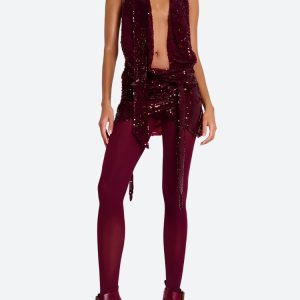 Sequined Backless Mini Dress