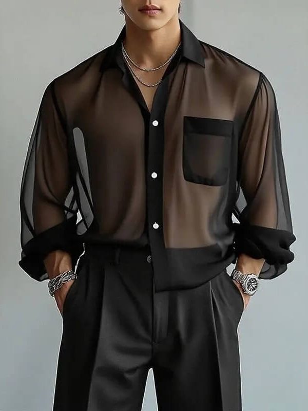 Sheer Button Shirt