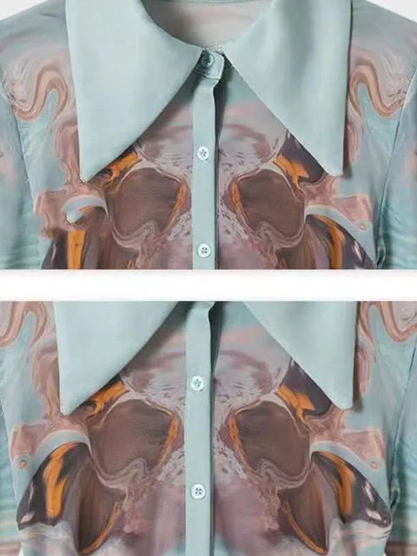 Sheer Button Up Mesh Shirt