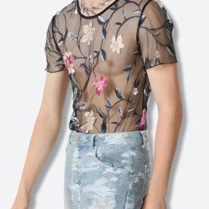 Sheer Floral Top