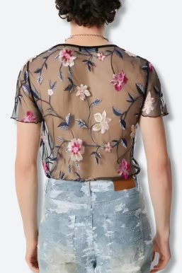 Sheer Floral Top