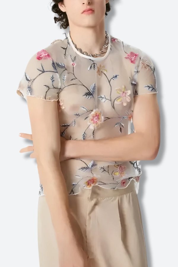 Sheer Floral Top