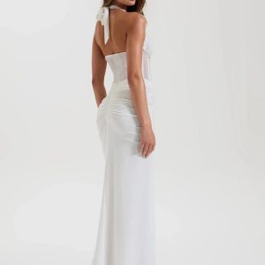 Sheer Halter Maxi Dress