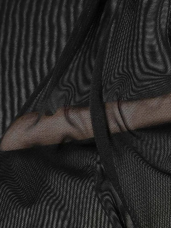 Sheer Mesh Turtle Neck Top