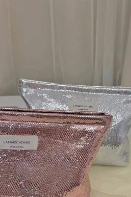 Shiny Metallic Makeup Bag