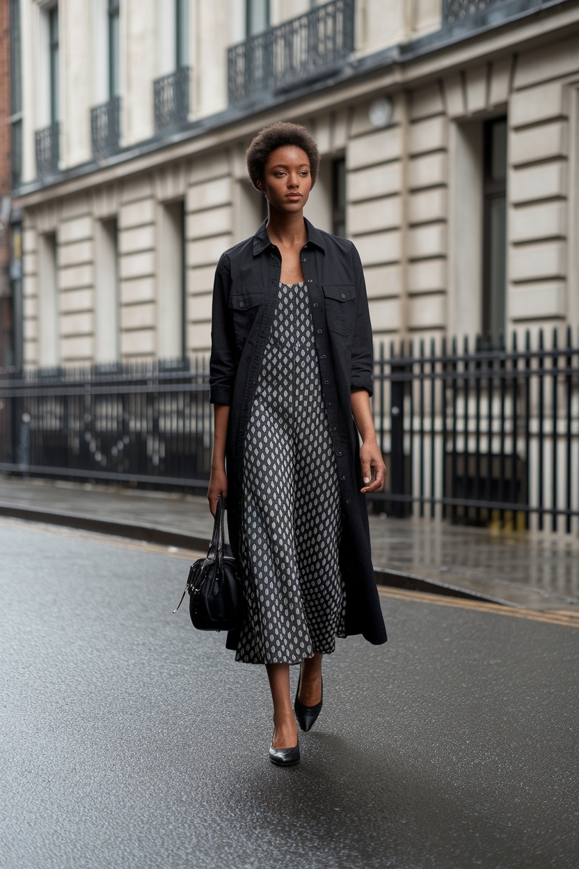 Shirt Over Dress Outfit Black Women: Layering Techniques outfit idea