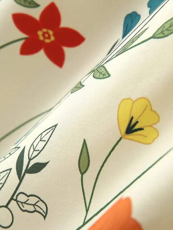 Short Sleeve Flowers Shirt