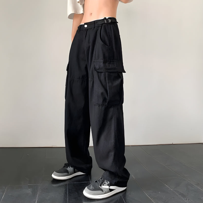 Side Belt Detailed Baggy Cargo Pants Side Belt Detailed Baggy Cargo Pants