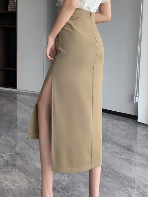 Side Slit Midi Skirt