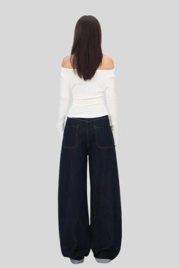 Side Stripe Wide Jeans