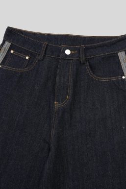 Side Stripe Wide Jeans