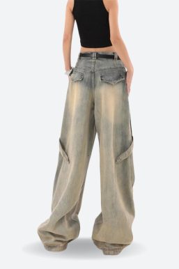 Skater Layered Denim Jeans