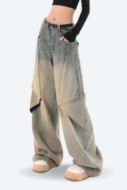 Skater Layered Denim Jeans