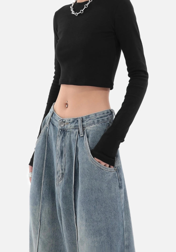 Skater Pleated Baggy Jeans Skater Pleated Baggy Jeans