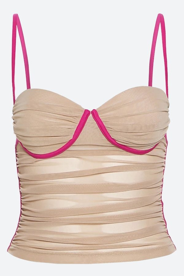 Skin Colored Mesh Top