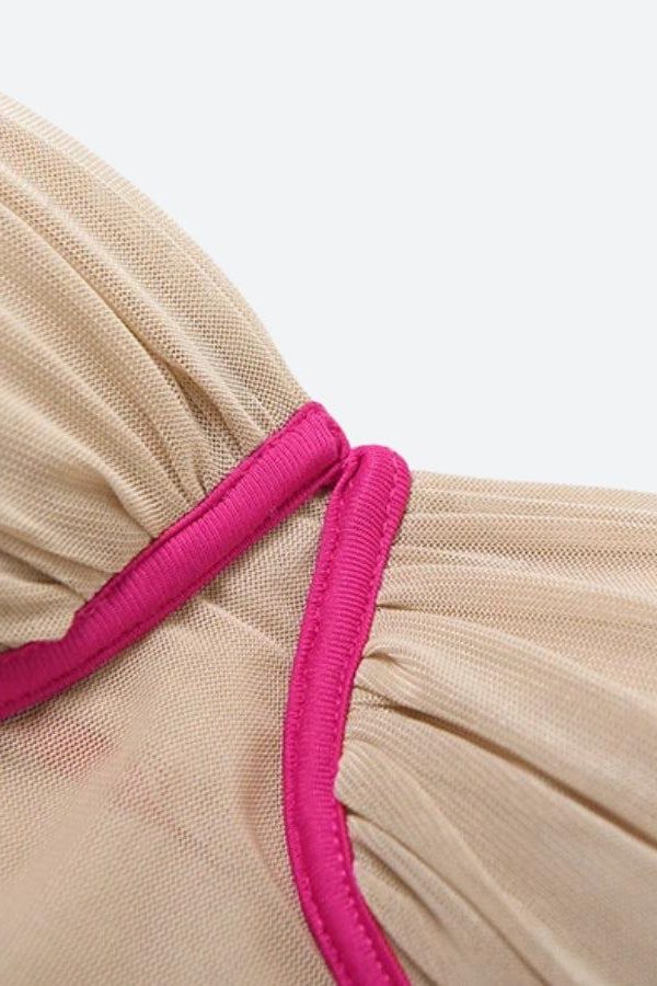 Skin Colored Mesh Top