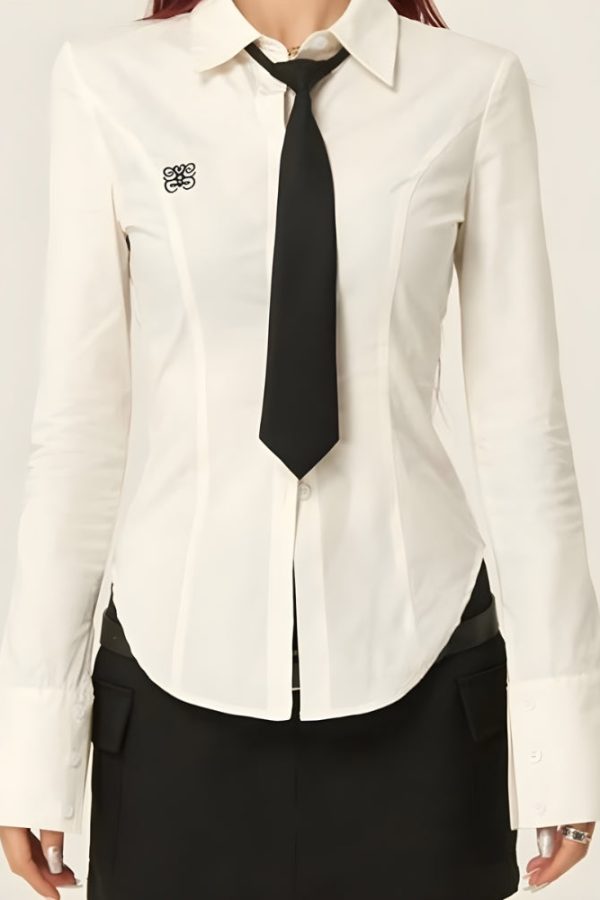 Slim Fit Tie Shirt