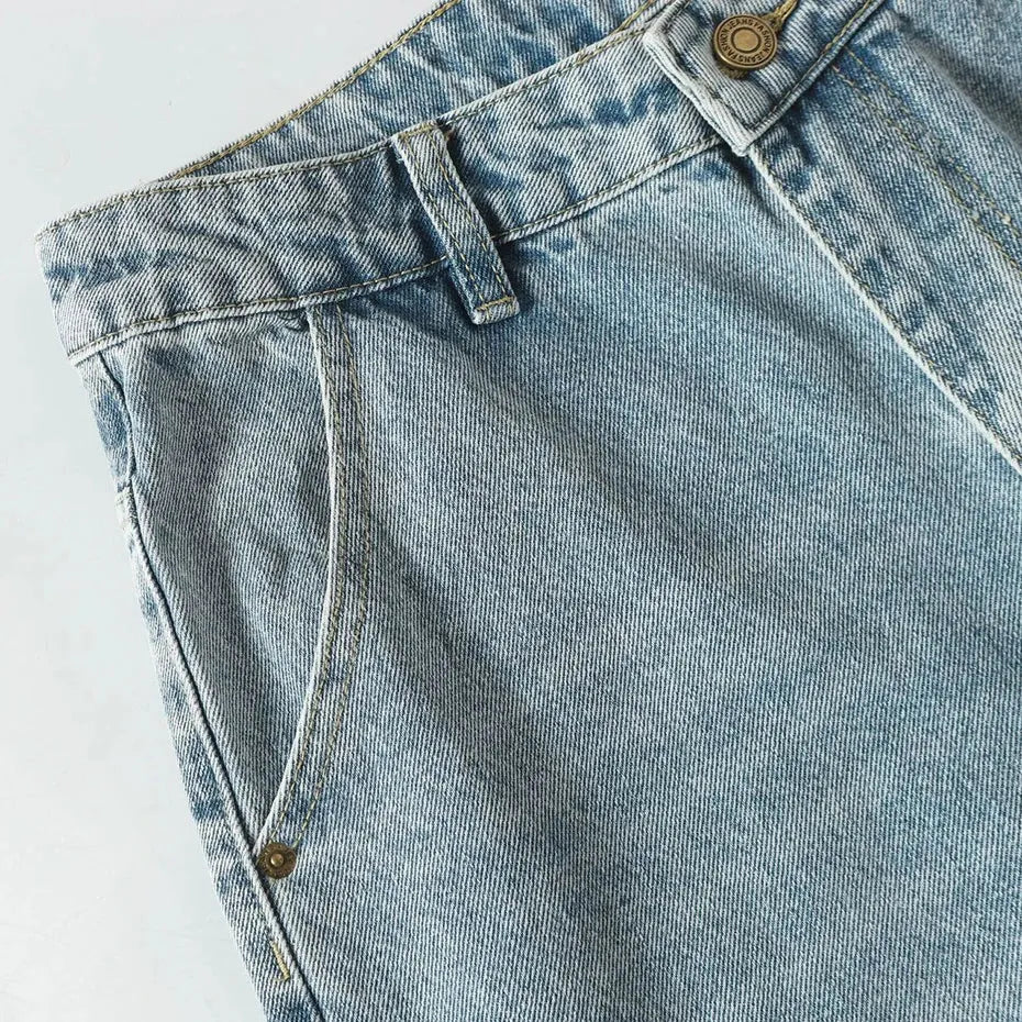 Snap Button Cut Out Jeans Snap Button Cut Out Jeans