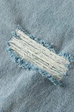 Snap Button Cut Out Jeans