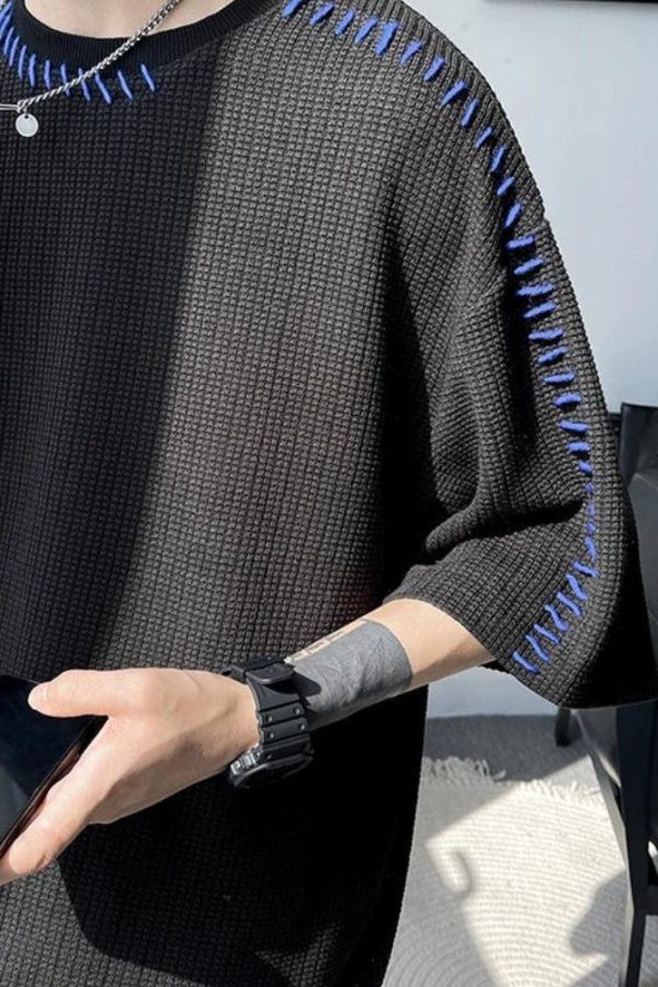 Soft Boy Contrast Stitch Tee