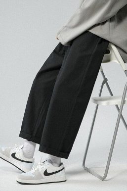 Soft Boy Elastic Waist Straight Leg Pants