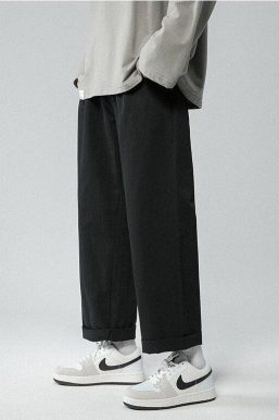 Soft Boy Elastic Waist Straight Leg Pants