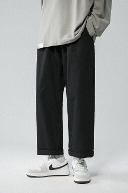 Soft Boy Elastic Waist Straight Leg Pants