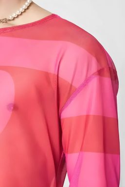 Soft Boy Heart Cut Out Crop Top