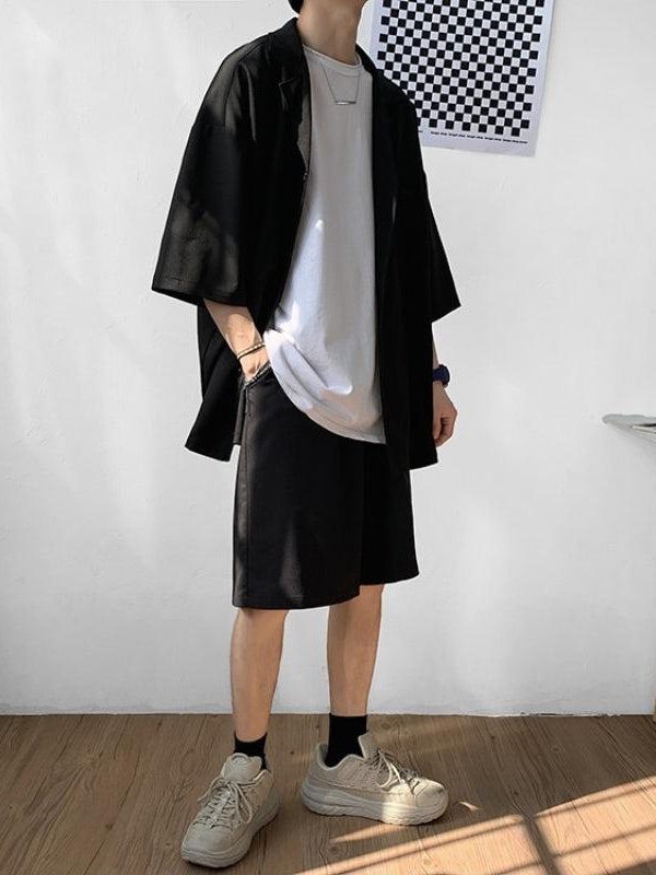 Soft Boy Shirt and Shorts Two Piece Set