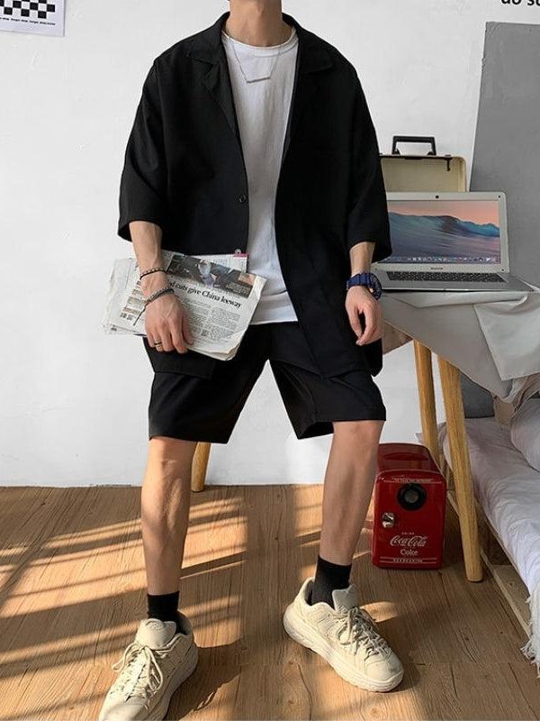 Soft Boy Shirt and Shorts Two Piece Set