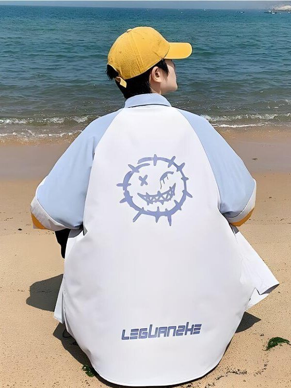 Soft Boy Smiley Pastel Shirt