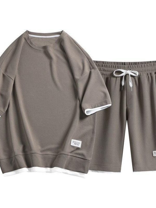 Soft Boy Sweatshirt & Sweatshorts Two Piece Set