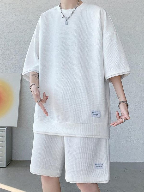 Soft Boy Sweatshirt & Sweatshorts Two Piece Set