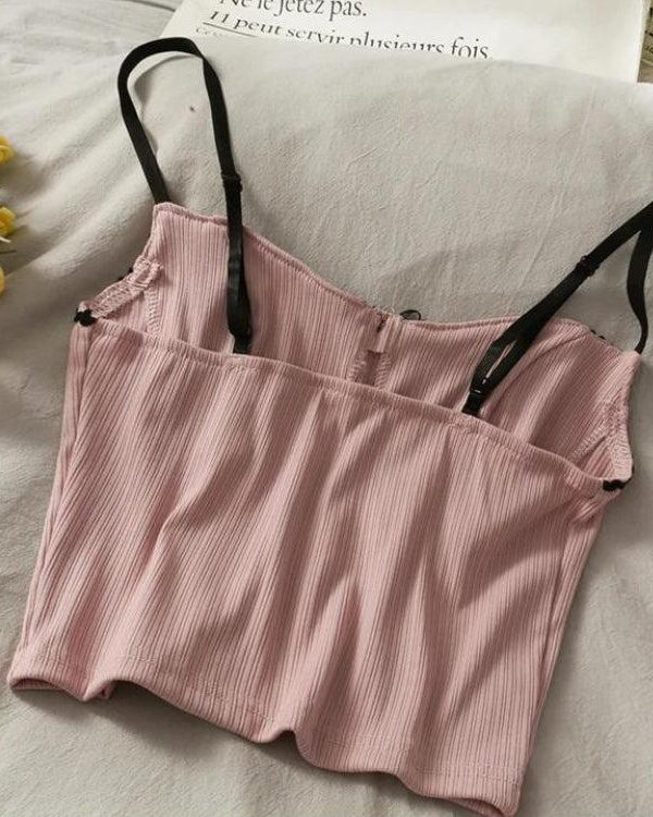 Soft Girl Bow Corduroy Top