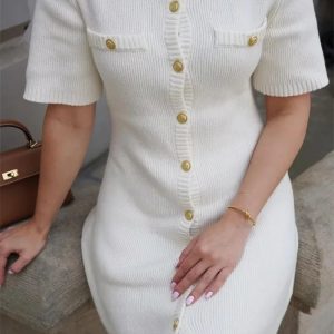 Soft Girl Button Up Mini Dress