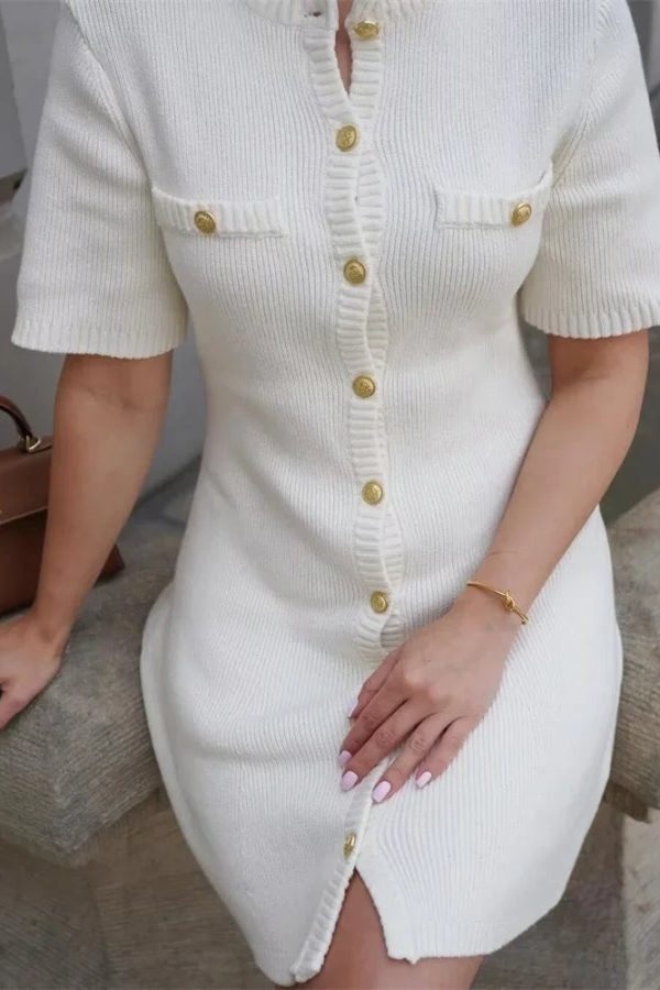 Soft Girl Button Up Mini Dress