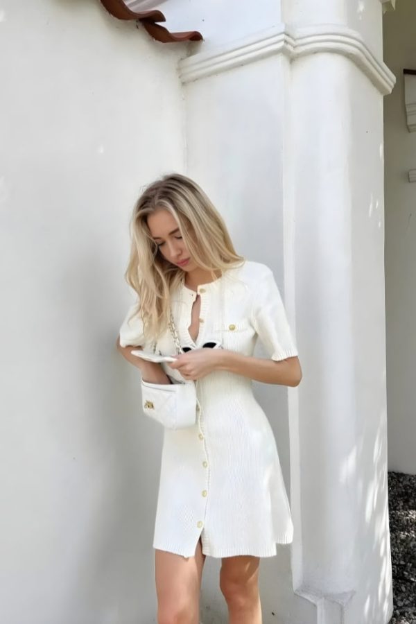 Soft Girl Button Up Mini Dress