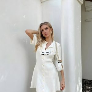 Soft Girl Button Up Mini Dress