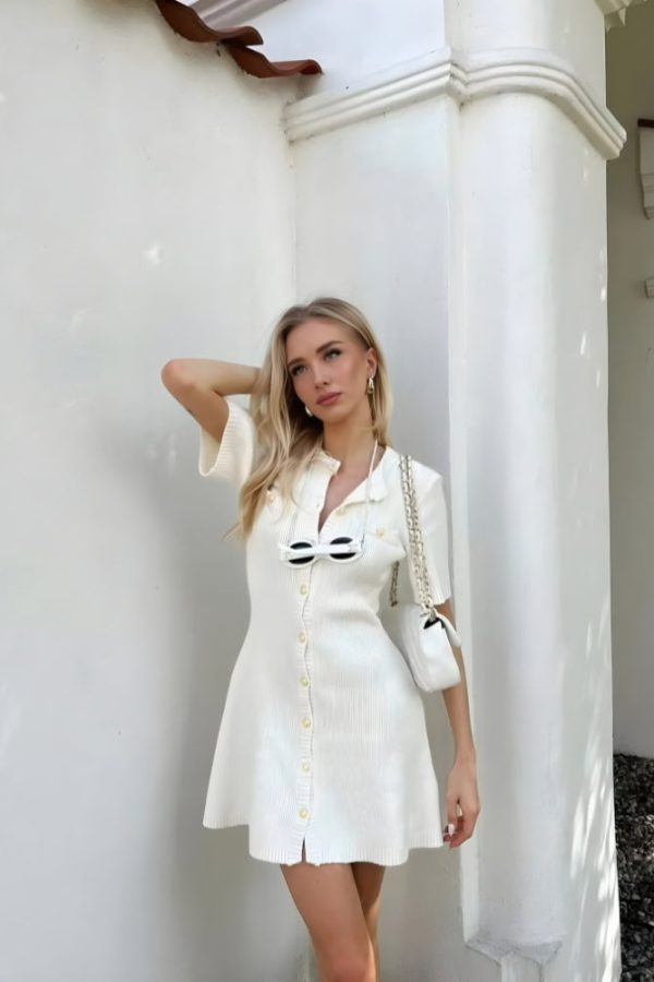 Soft Girl Button Up Mini Dress