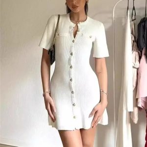 Soft Girl Button Up Mini Dress