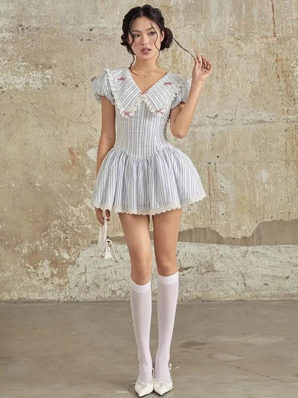 Soft Girl Chelsea Collar Mini Dress