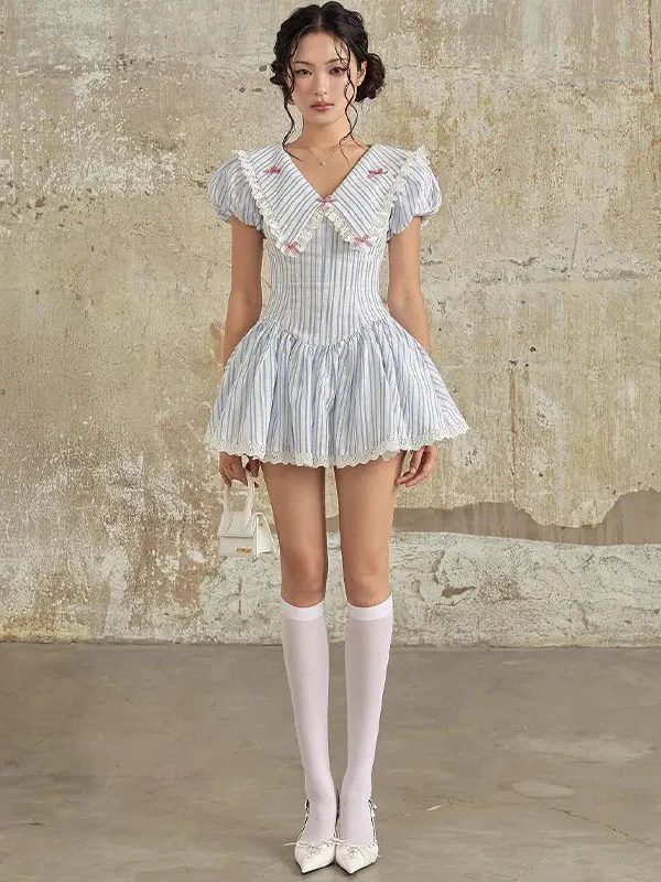 Soft Girl Chelsea Collar Mini Dress