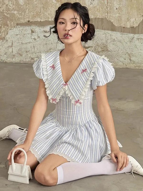 Soft Girl Chelsea Collar Mini Dress