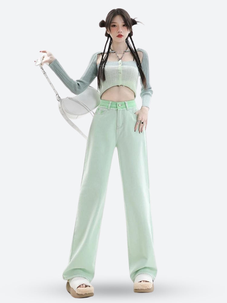 Soft Girl Distressed Straight Leg Pants Soft Girl Distressed Straight Leg Pants