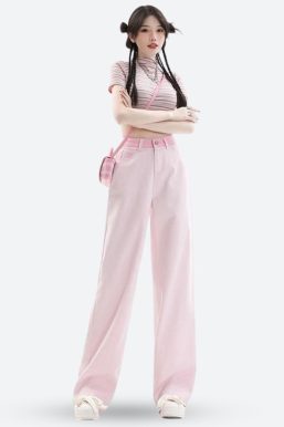 Soft Girl Distressed Straight Leg Pants