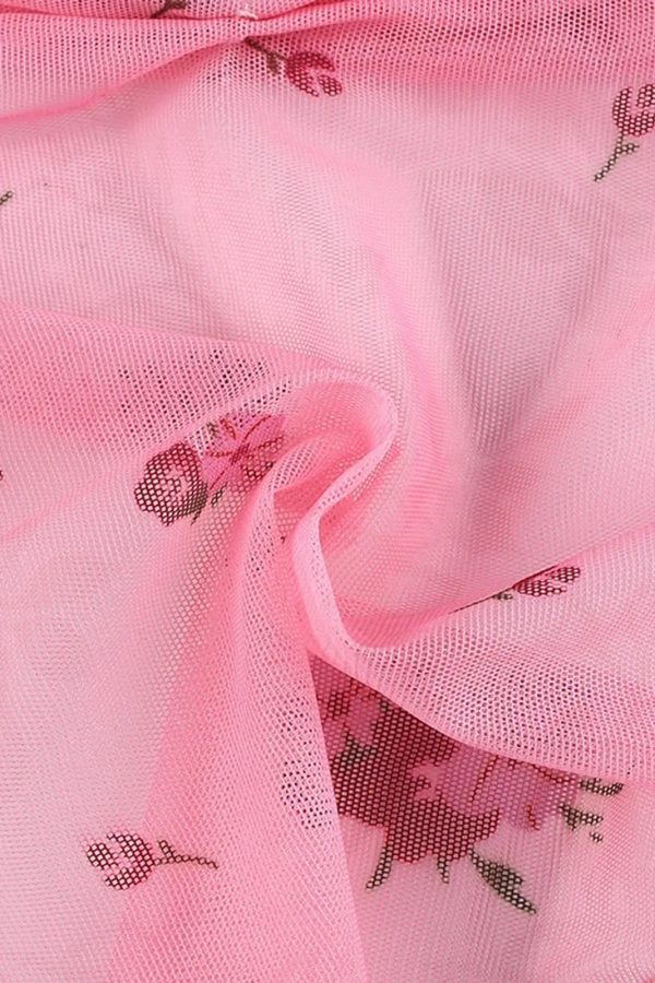 Soft Girl Floral Asymmetric Crop Top