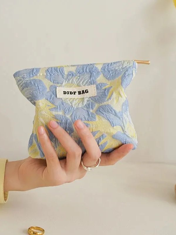 Soft Girl Floral Mini Makeup Bag